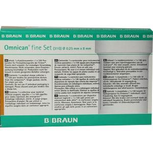 Omnican fine Set a 100 Kanülen 0.25x8mm, 1 P